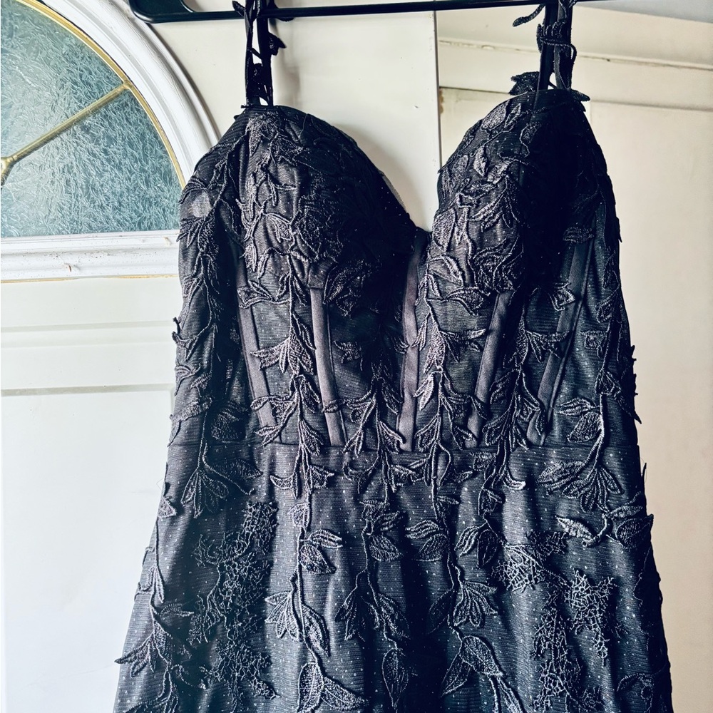 Elegant Black Lace Dress Size 6